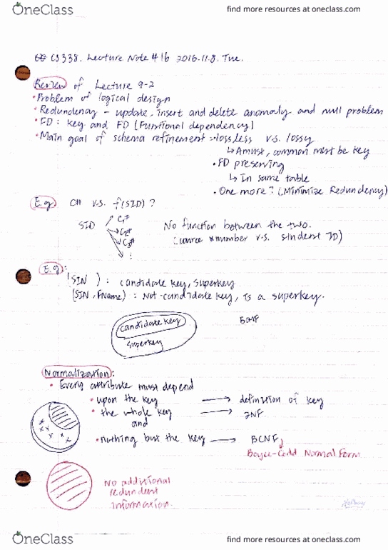 CS338 Lecture Notes - Lecture 16: Superkey, Likud thumbnail