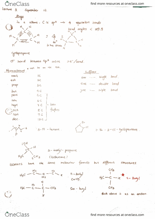 CHM242H5 Lecture Notes - Lecture 3: Cyclopentane, Bayerischer Rundfunk, Methamphetamine thumbnail