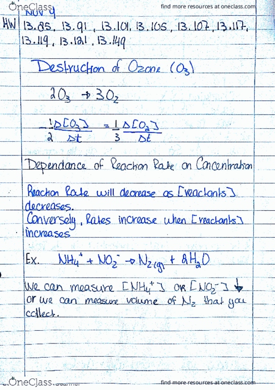 CHEM 1050 Lecture Notes - Lecture 24: Kana, Reaction Rate Constant, Common Lisp The Language thumbnail