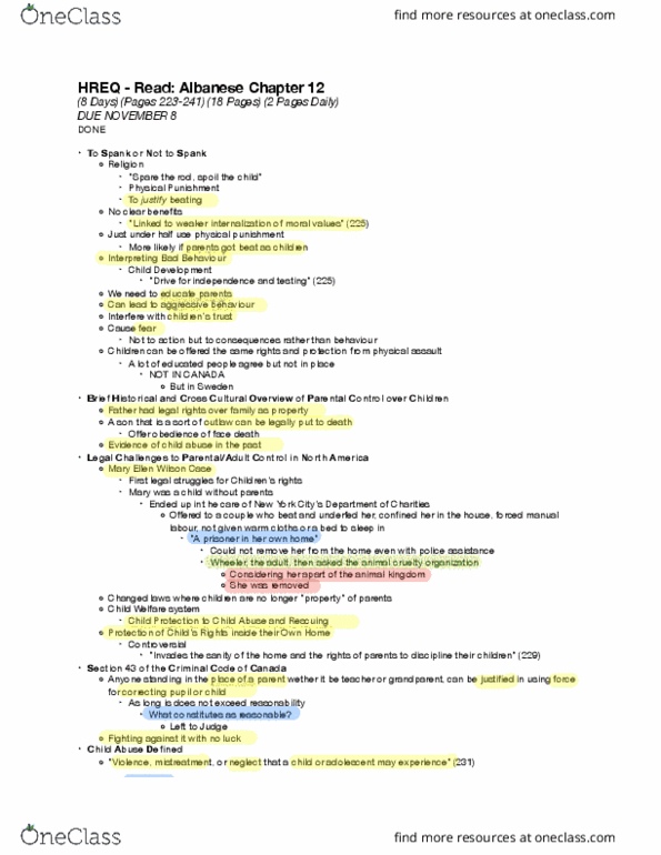 SOSC 1800 Chapter Notes - Chapter 12: Mary Ellen Wilson, Homophobia, Social Learning Theory thumbnail