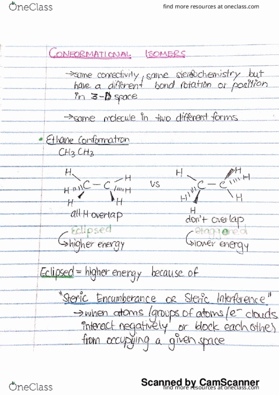 CHEM261 Lecture Notes - Lecture 6: Iotation, Ring Strain, Cyclohexane thumbnail