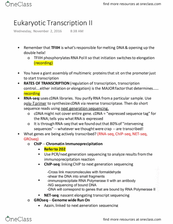 BIOL 200 Lecture Notes - Lecture 21: Expressed Sequence Tag, Dna-Binding Domain, Hybridization Probe thumbnail