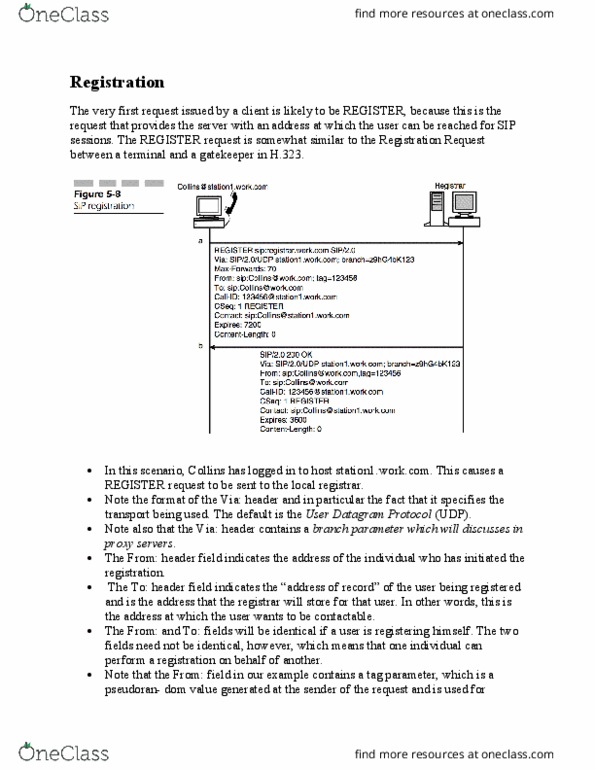 EE 284 Lecture Notes - Lecture 7: User Datagram Protocol, H.323, Called Party thumbnail