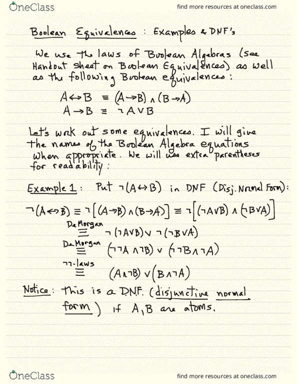 MAT 1348 Lecture 7: Boolean.Equivs.&.DNFs thumbnail