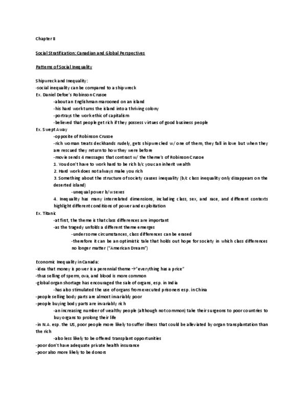 SOCI 3P01 Lecture Notes - Redistribution Of Income And Wealth, Social Inequality, International Inequality thumbnail