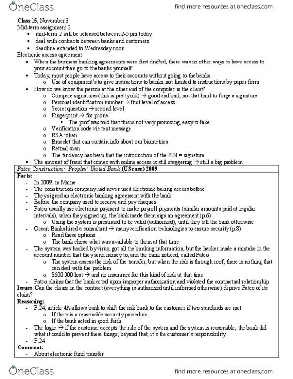 BUS2 531 Lecture Notes - Lecture 15: Software Verification, Knowledge-Based Authentication, Retinal Scan thumbnail