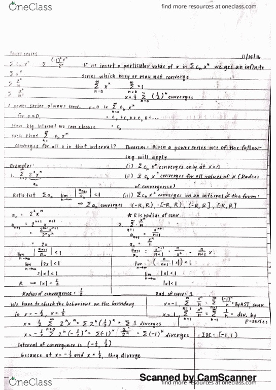 MATH 141 Lecture 33: Section 9.8 Notes thumbnail