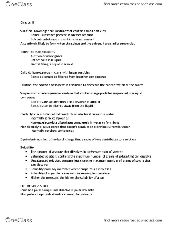 CH 104 Lecture Notes - Lecture 2: Ionic Compound, Strong Electrolyte, Colloid thumbnail