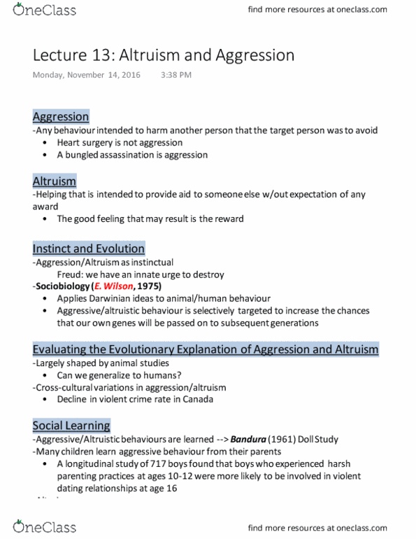 SOCPSY 1Z03 Lecture Notes - Lecture 13: The Good Feeling, Cardiac Surgery, Longitudinal Study thumbnail