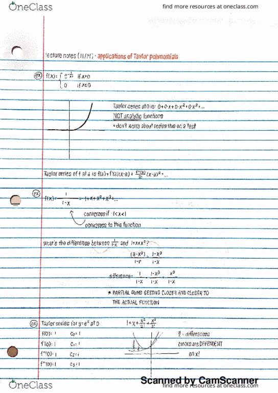 M 408S Lecture 35: applications of Taylor polynomials thumbnail