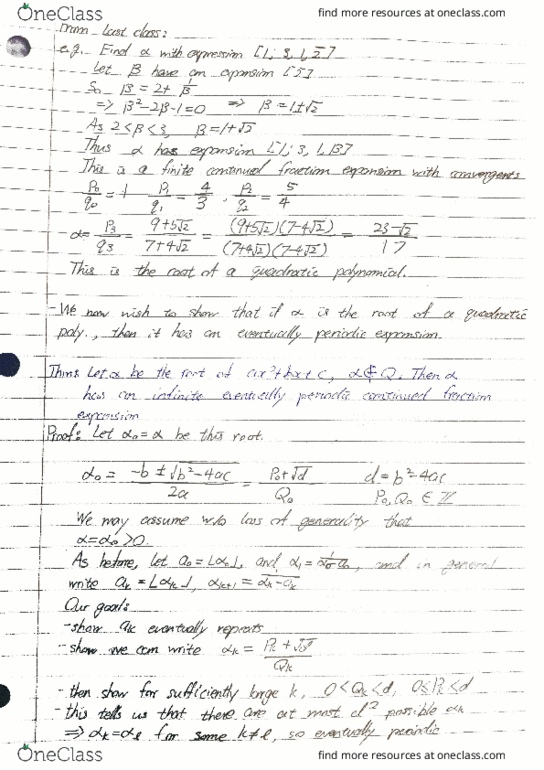 PMATH340 Lecture Notes - Lecture 26: Ath thumbnail