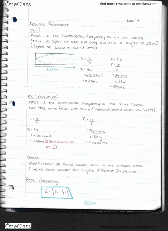 PHYS 1300 Lecture Notes - Lecture 28: Tuning Fork, Fundamental Frequency, Smino thumbnail
