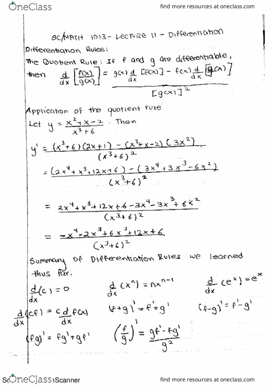 MATH 1013 Lecture 11: Differentiation thumbnail