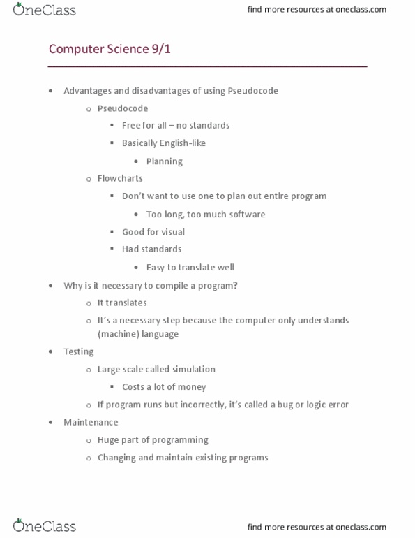 COSC 175 Lecture Notes - Lecture 2: Dennis Ritchie, Machine Code, Bell Labs thumbnail