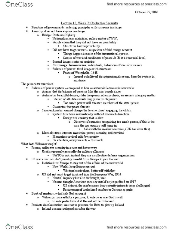 POLS 110 Lecture Notes - Lecture 13: Structural Level, Grey Matter, Us Organization thumbnail