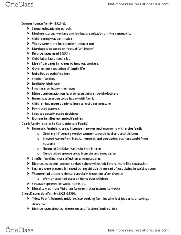 HNRS 240 Lecture Notes - Lecture 7: Child Labor Laws In The United States, Separate Spheres, Peer Pressure thumbnail