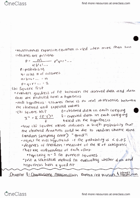 BIOC 3021 Lecture Notes - Lecture 1: Meiosis, Root Mean Square, Muhos thumbnail