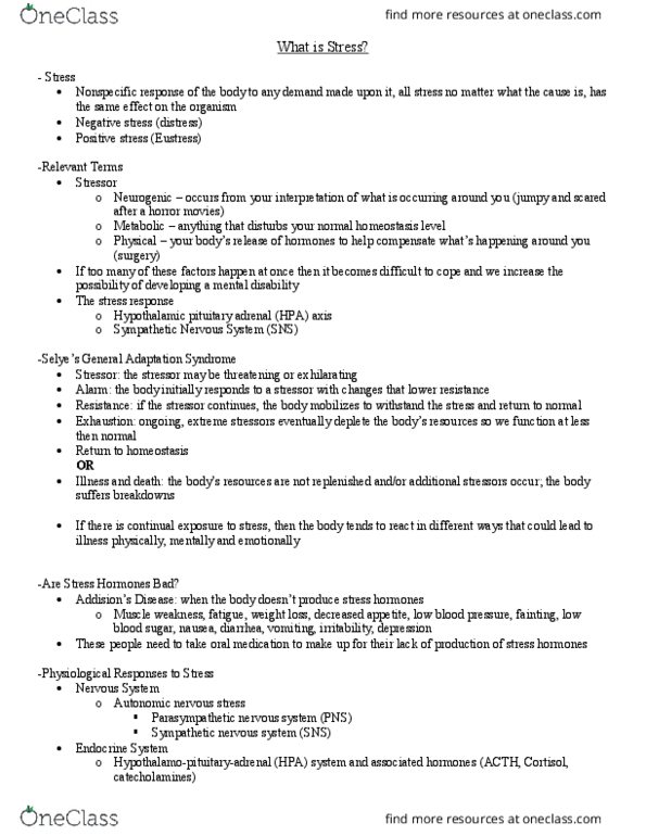 KINE 1020 Lecture Notes - Lecture 7: Sympathetic Nervous System, Muscle Weakness, Blood Sugar thumbnail