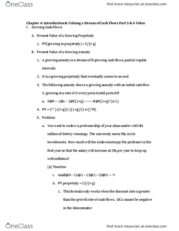 BMGT 340 Lecture Notes - Lecture 7: Cash Flow thumbnail