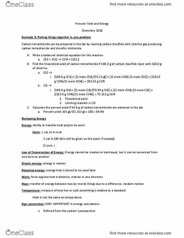 CHEM 1021 Lecture Notes - Lecture 29: Disulfur Dichloride, Carbon Tetrachloride, Carbon Disulfide thumbnail