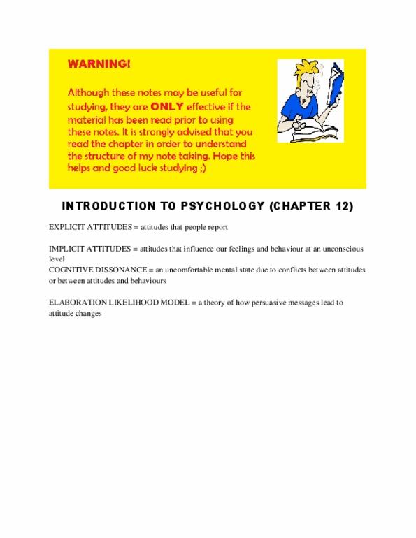 PSY100H1 Chapter : Psychological Science - Third Canadian Edition - Chapter Twelve Notes.docx thumbnail