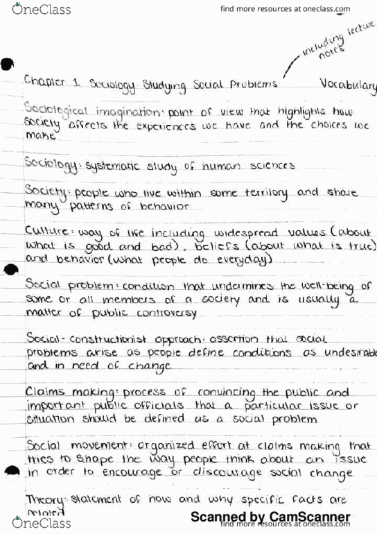 SYG-2010 Chapter Notes - Chapter 1: University Of New Hampshire, Hne, Social Movement thumbnail