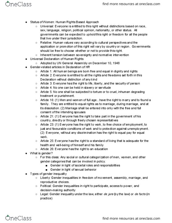 PLCY 110 Lecture Notes - Lecture 6: United Nations General Assembly, Rights-Based Approach To Development, De Jure thumbnail