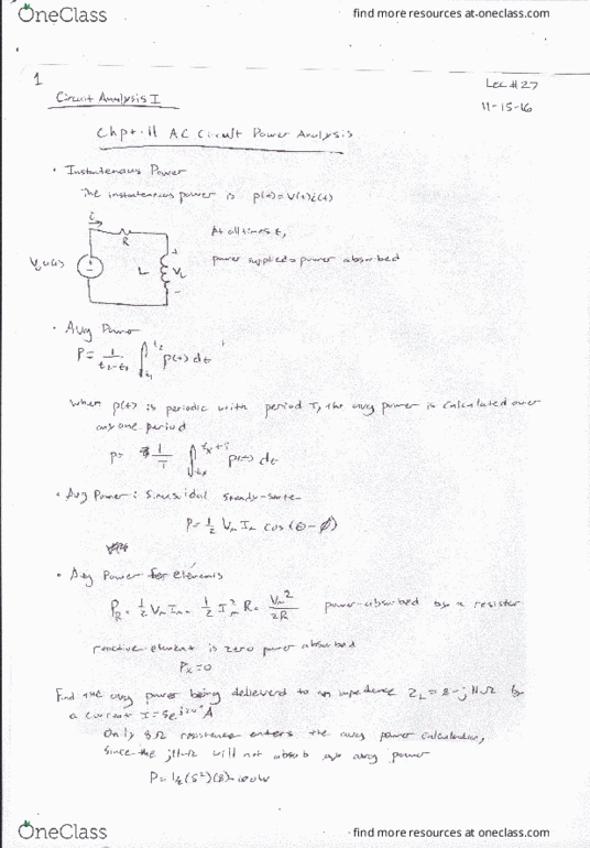 EE 2301 Lecture Notes - Lecture 27: Independent Greeks thumbnail