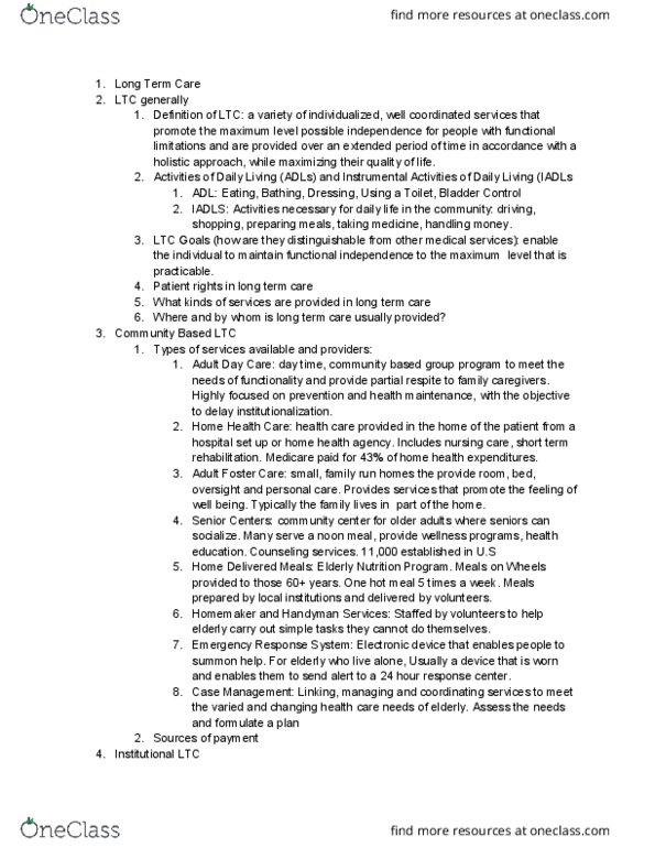 H 210 Lecture Notes - Lecture 7: Food Policy, Long-Term Care, Family Caregivers thumbnail