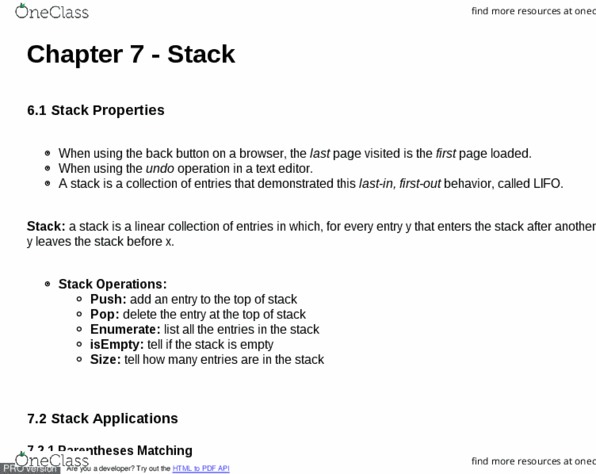 01:198:112 Chapter Notes - Chapter 7: Text Editor, The Algorithm, Linked List thumbnail