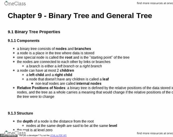 01:198:112 Chapter Notes - Chapter 9: Binary Tree, Plaintext, Huffman Coding thumbnail