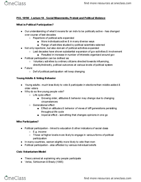 POL 101W Lecture Notes - Lecture 10: Will Foster, Social Capital, Social Revolution thumbnail