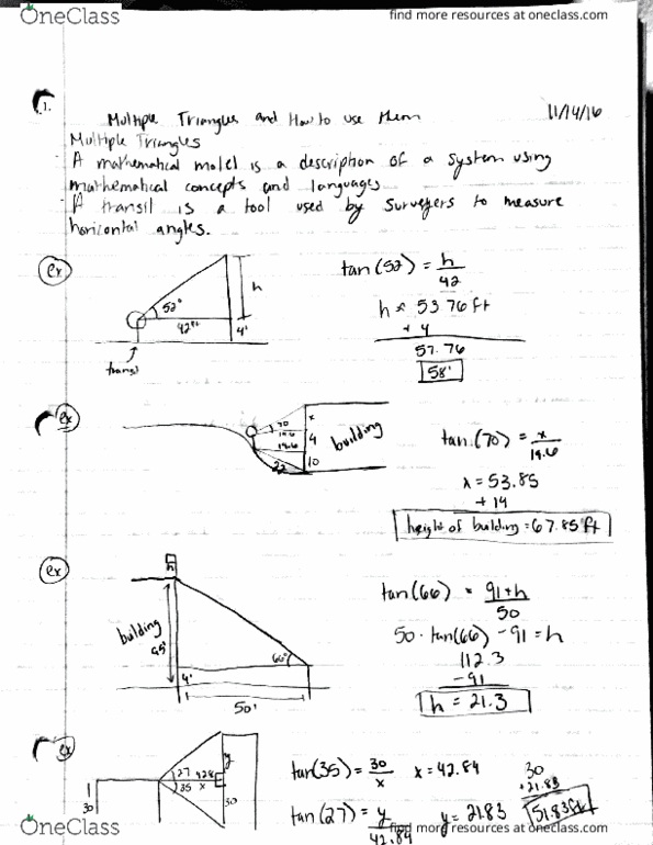 MAT-1010 Lecture 15: Multiple Triangles thumbnail