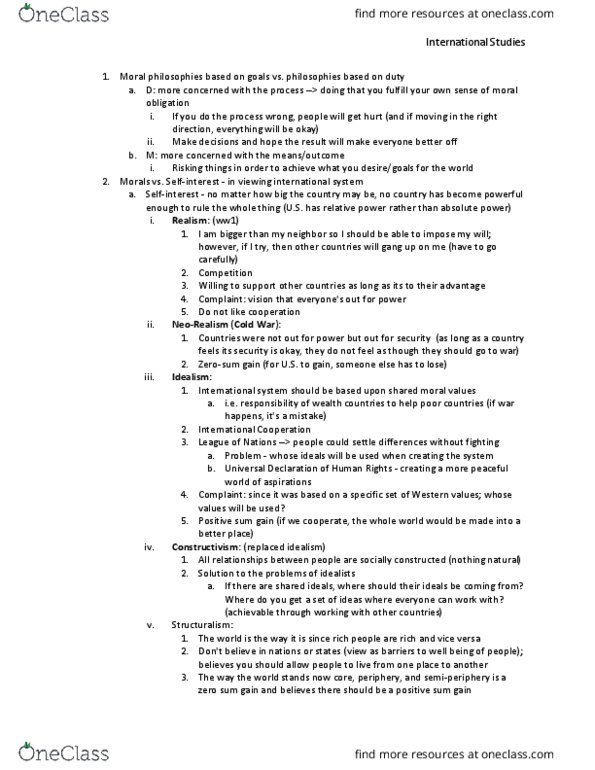 INTL 1000 Lecture Notes - Lecture 1: Negative Liberty, Free Market, Dominate thumbnail