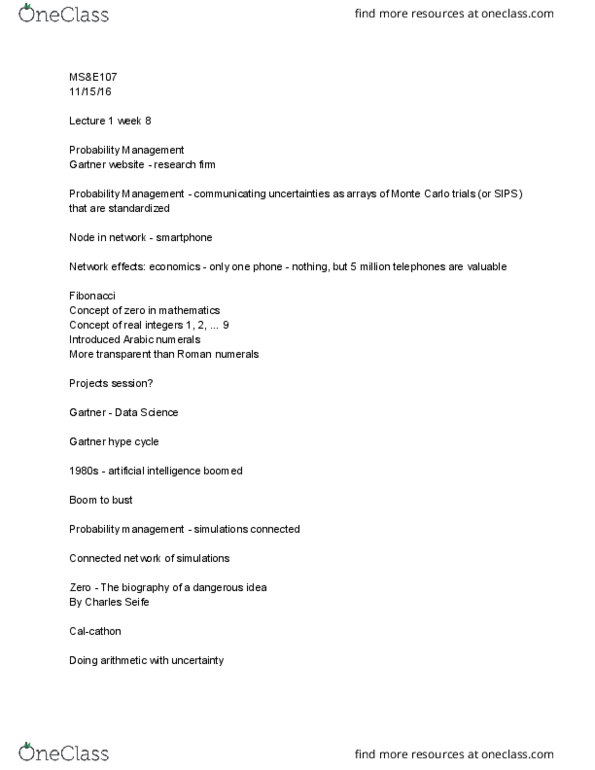 MS&E 107 Lecture Notes - Lecture 15: Gartner, Scatter Plot, Net Present Value thumbnail