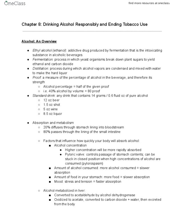 KINE 250 Chapter Notes - Chapter 8: Platelet, Chewing Tobacco, Chronic Obstructive Pulmonary Disease thumbnail