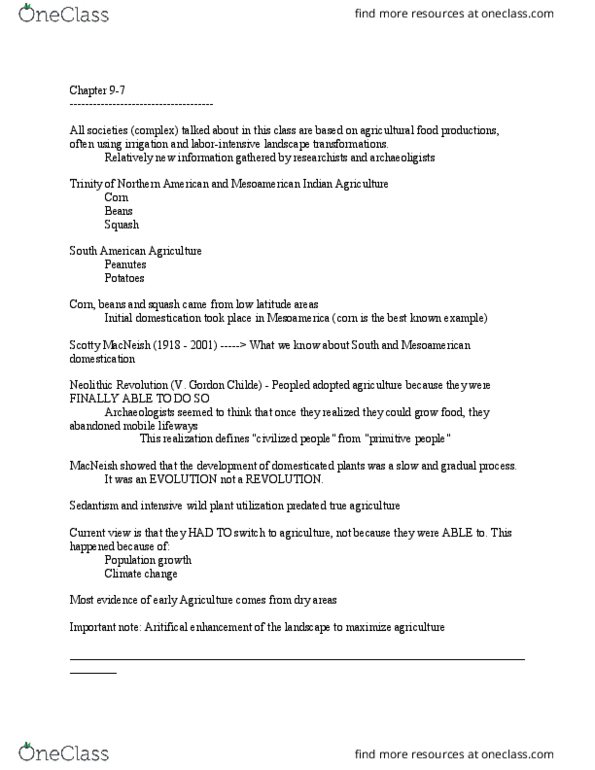 ANTH265 Lecture Notes - Lecture 9: Field System, Karst, Entomophily thumbnail