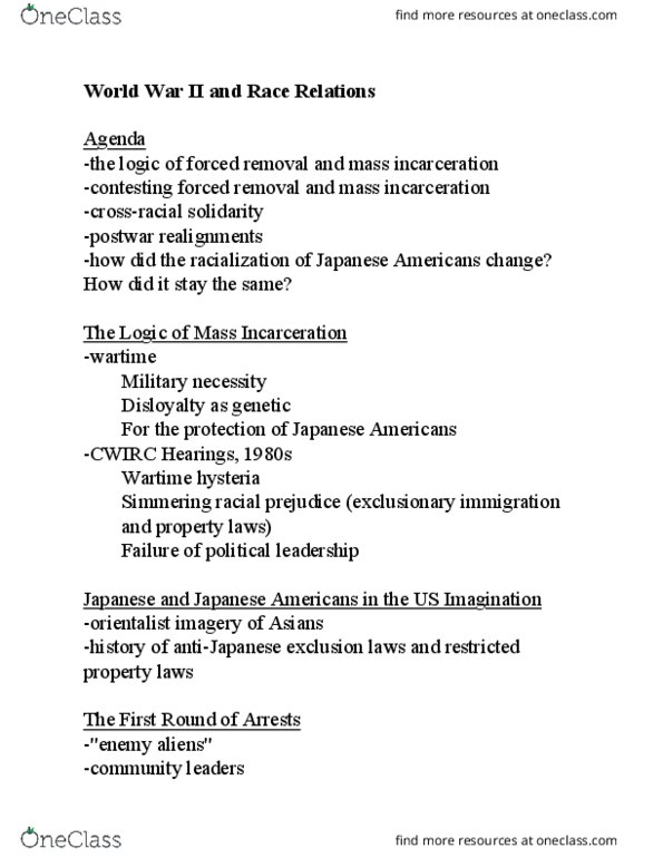 GE CLST 20A Lecture Notes - Lecture 15: Ex Parte Endo, The Crimson Kimono, Hongan-Ji thumbnail
