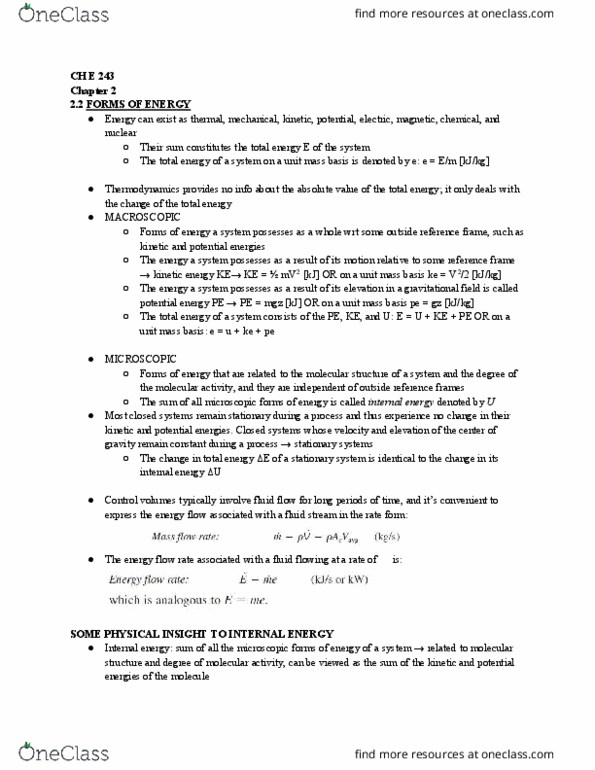CH E243 Chapter Notes - Chapter 2: Electric Dipole Moment, Energy Economics, Generalized Forces thumbnail