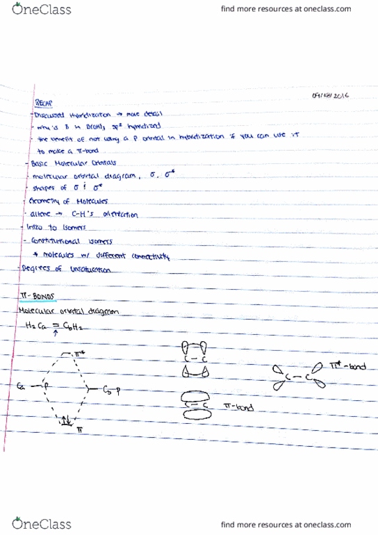 CHEM261 Lecture Notes - Lecture 3: Myx, Wans thumbnail