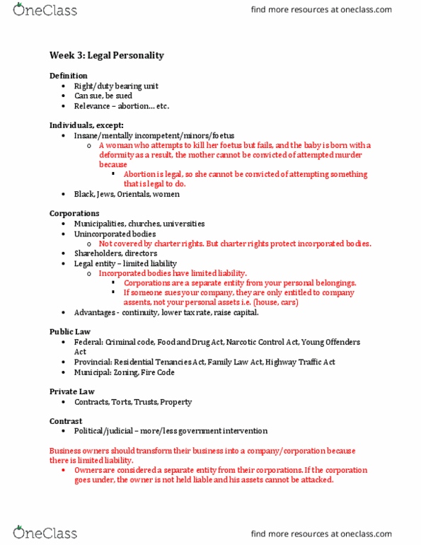 LAWS 2201 Lecture Notes - Lecture 3: Conscientiousness, Rationality, Full Rate thumbnail