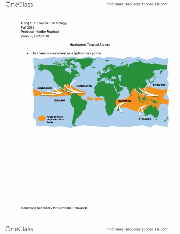 GEOG 102 Lecture 10: Geog 102: Tropical Climatology Week 7, Lecture 10 thumbnail