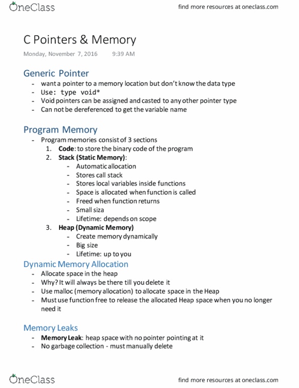 CISC 220 Lecture Notes - Lecture 21: Sudo, Include Directive, Call Stack thumbnail