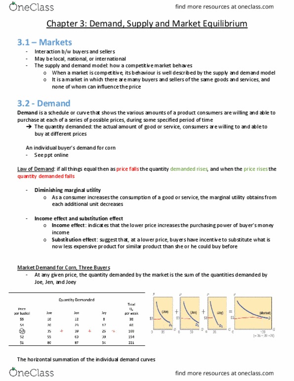 ECN 101 Lecture Notes - Lecture 3: Market Clearing, Credit Card Interest, Price Ceiling thumbnail