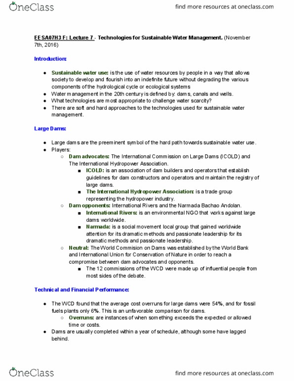EESA07H3 Chapter Notes - Chapter 7: Forward Osmosis, Soil Salinity, Food Policy thumbnail