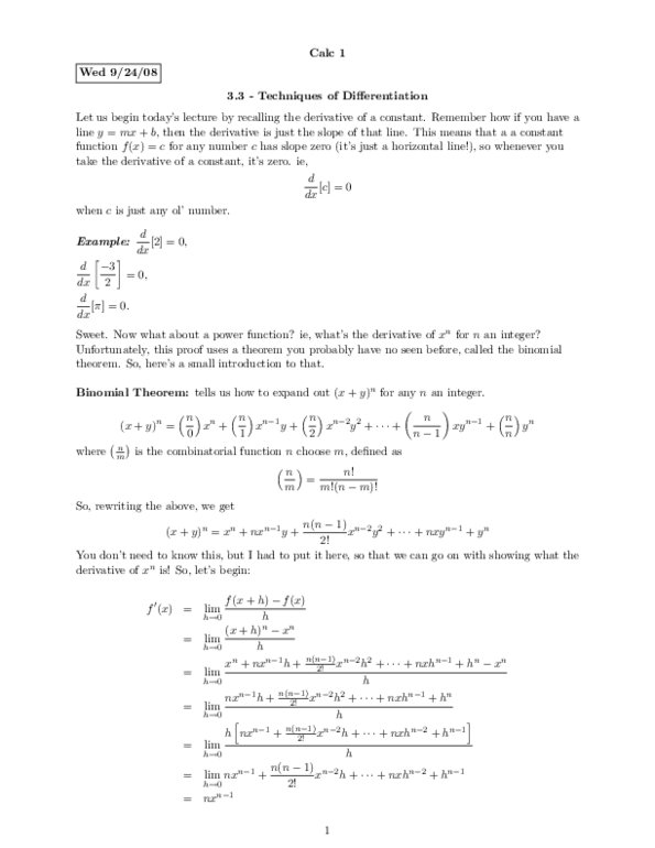 MAT237Y1 Lecture Notes - Binomial Theorem, Constant Function thumbnail