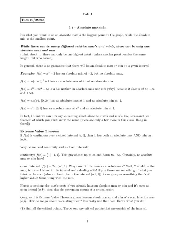 MAT237Y1 Lecture Notes - Maxima And Minima, Minimax, The Thirteen Chairs thumbnail