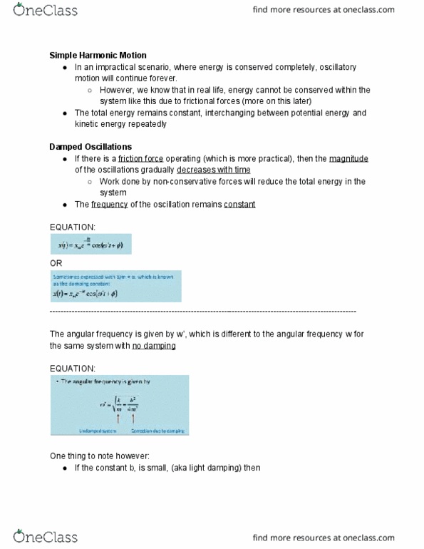 PHYS 1003 Lecture Notes - Lecture 18: Periodic Function, London Academy Of Music And Dramatic Art, List Of Trigonometric Identities thumbnail