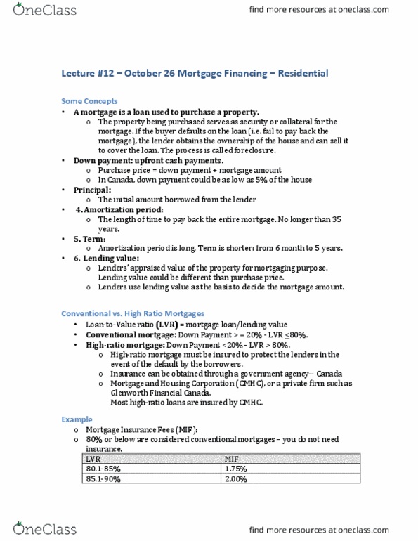 REAL 1820 Lecture Notes - Lecture 12: Overnight Rate, Down Payment, Prime Rate thumbnail