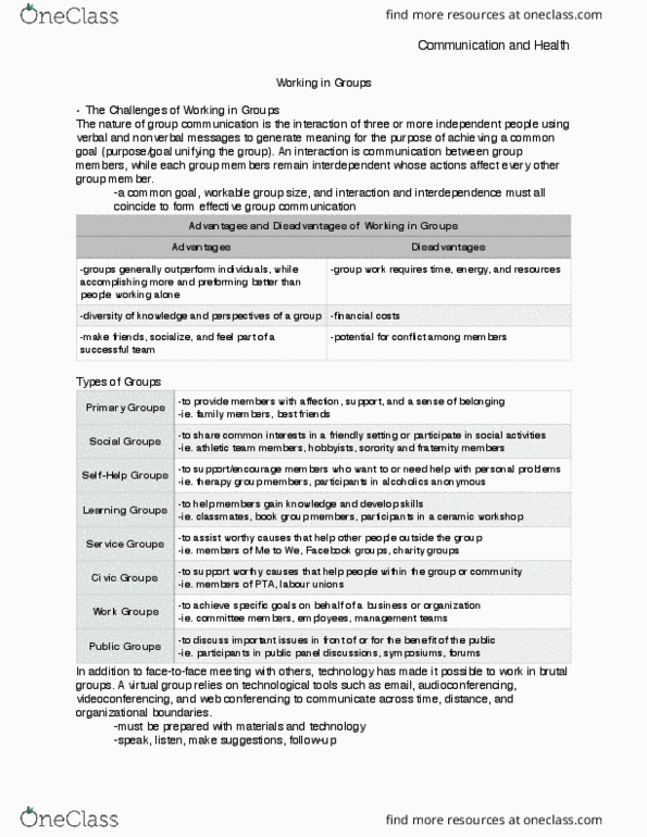 HSS 2102 Lecture Notes - Lecture 13: Web Conferencing, Homophily, Videotelephony thumbnail